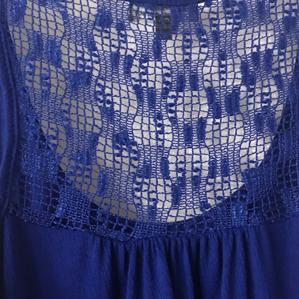 Market & Spruce Hi-Low Royal Blue Tank Top - Picture 5 of 8